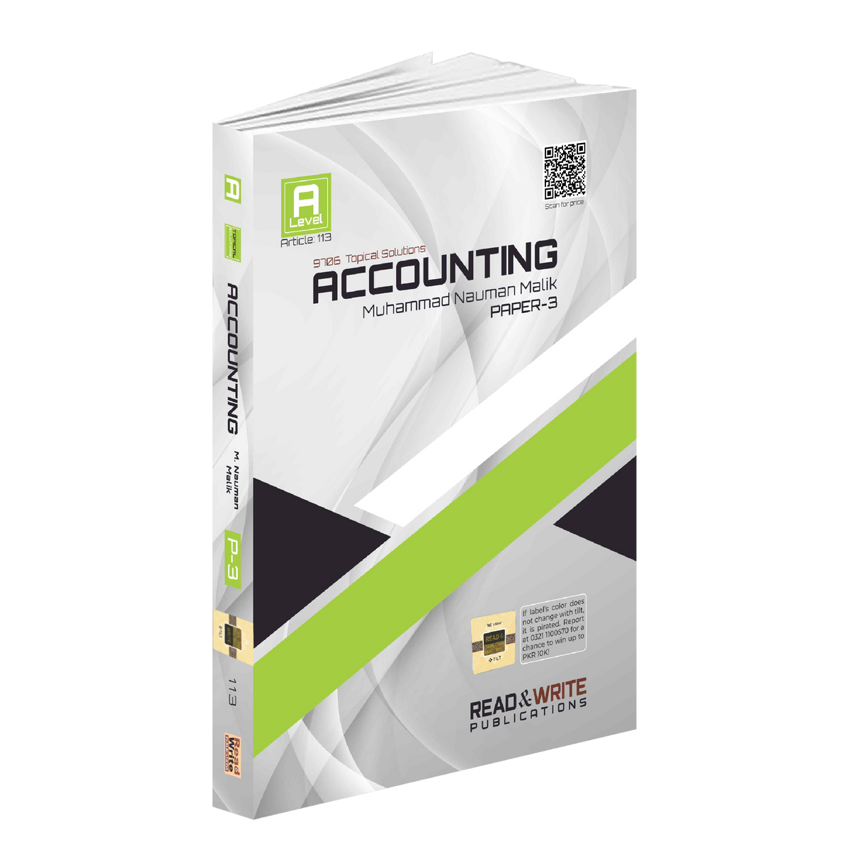 113 Accounting A2 Level Paper-3 Topical Worked Solutions