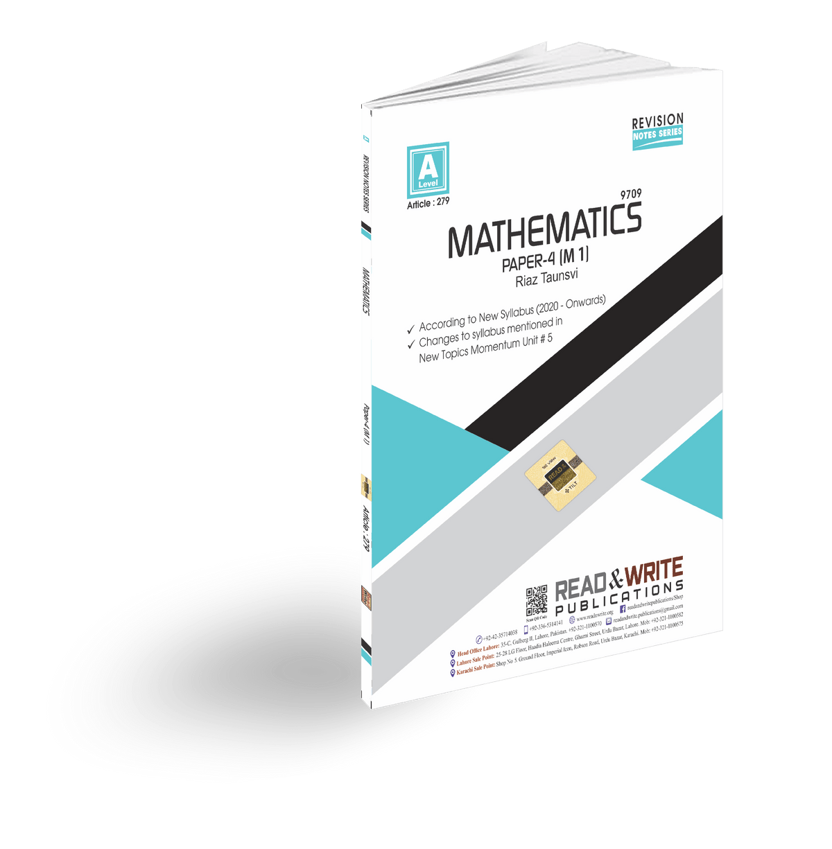 279 Mathematics A-Level Paper-4 (M1) Revision Notes By Riaz Taunsvi