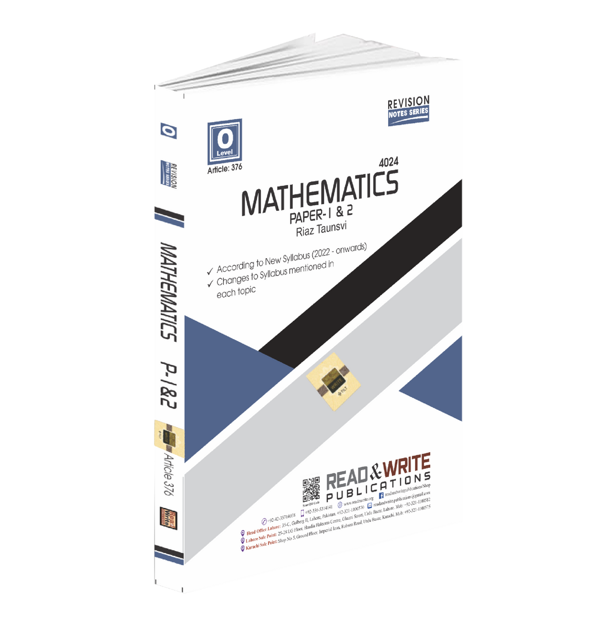 376 Mathematics O Level Paper 1 & 2 Revision Notes by Riaz Taunsvi