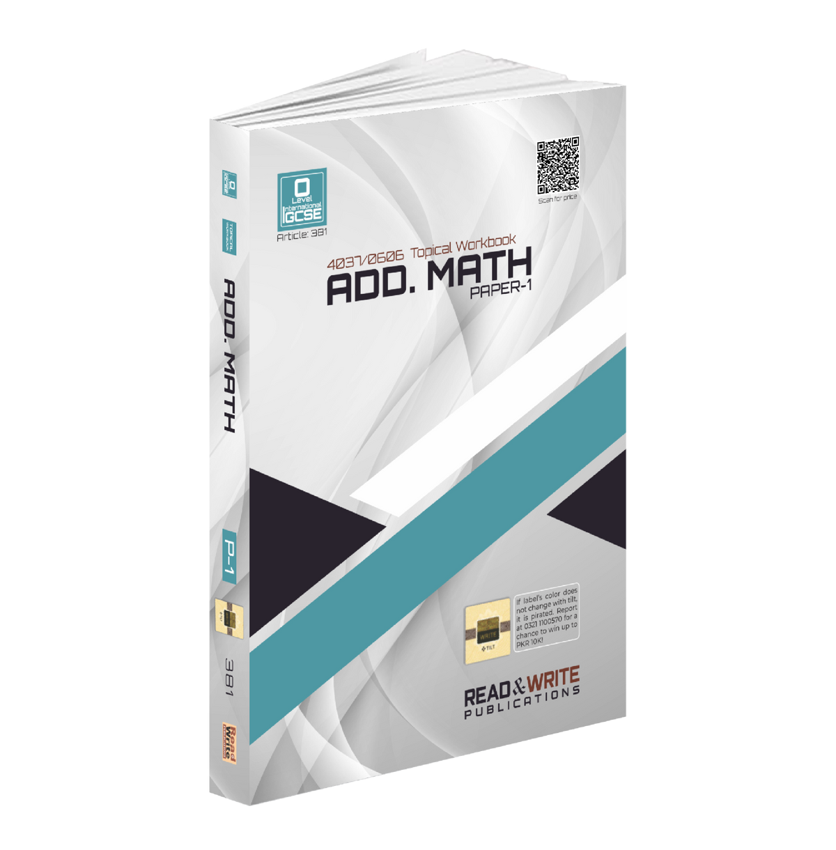 381 Add Mathematics O Level/IGCSE Paper-1 Topical Workbook By Editorial Board