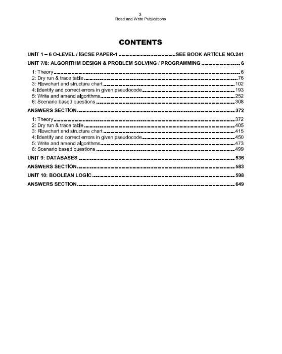 242 Computer Science O Level/IGCSE Paper-2 Topical Workbook