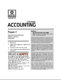 101 Accounting O-Level/IGCSE MCQ'S P-1 Topical Worked Solutions