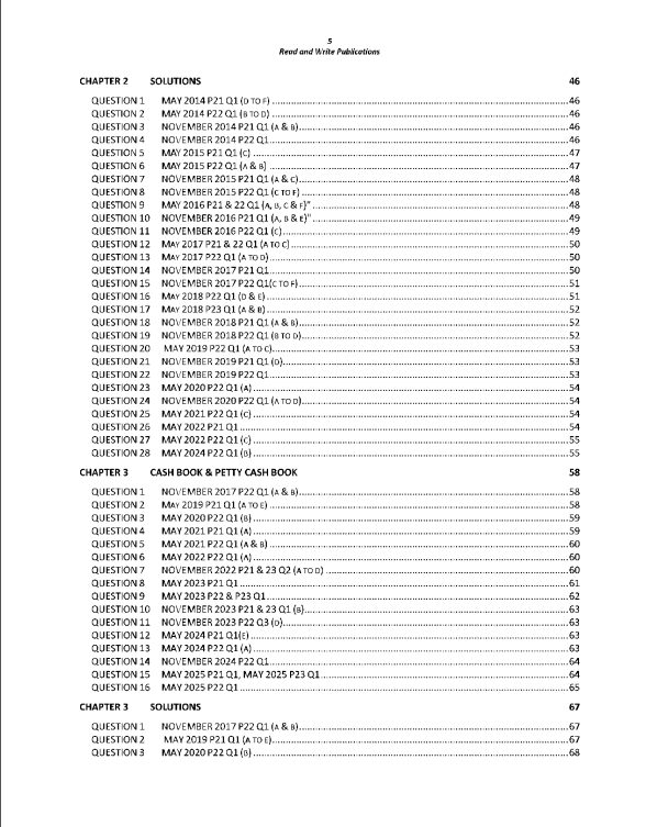102 Accounting O Level/IGCSE Paper 2 Topical Worked Solutions