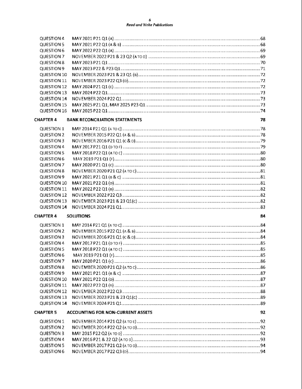 102 Accounting O Level/IGCSE Paper 2 Topical Worked Solutions
