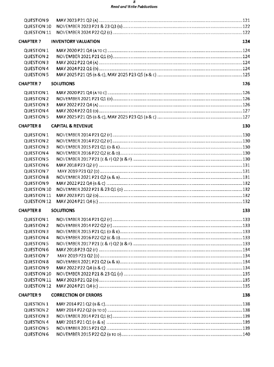 102 Accounting O Level/IGCSE Paper 2 Topical Worked Solutions