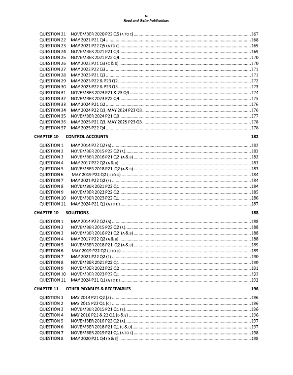 102 Accounting O Level/IGCSE Paper 2 Topical Worked Solutions