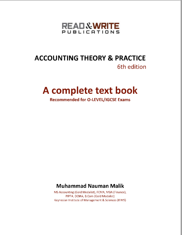 105 Accounting O Level Theory and Practice
