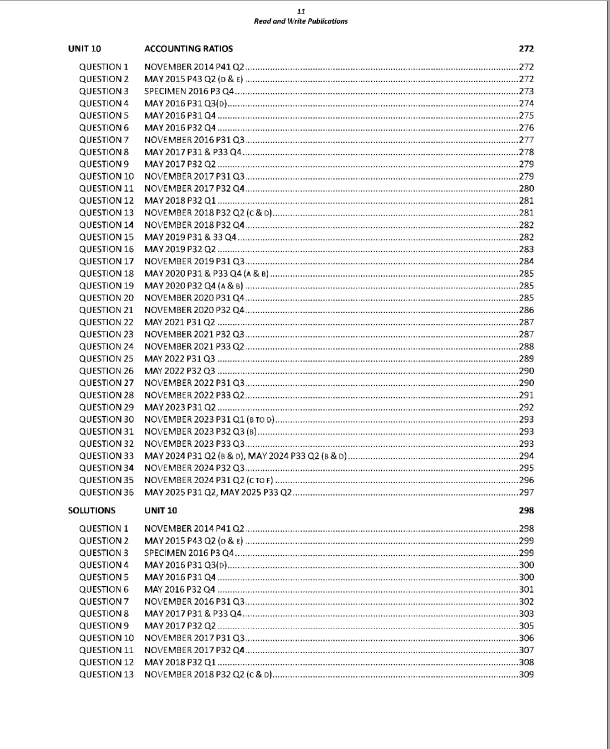 113 Accounting AS Level Paper-3 Topical Worked Solutions