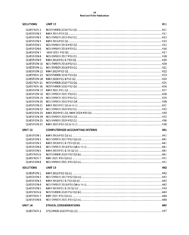 113 Accounting AS Level Paper-3 Topical Worked Solutions