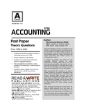 114 Accounting A Level Past Papers Theory Questions