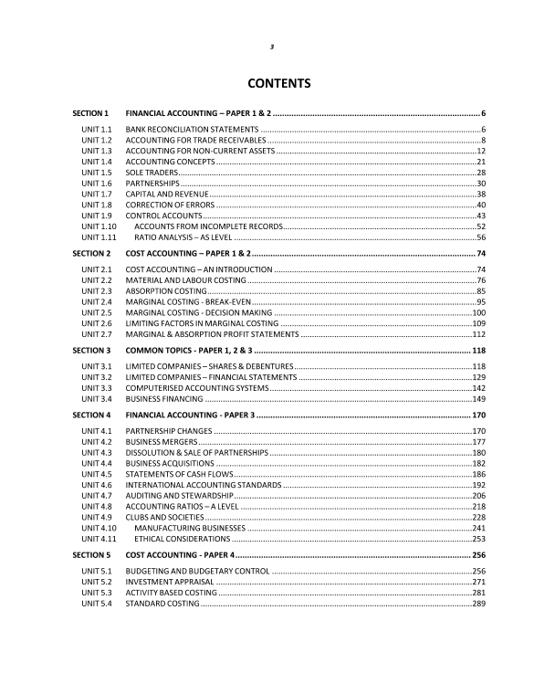 114 Accounting A Level Past Papers Theory Questions