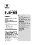 122 Business O-Level/IGCSE Paper-2 Topical Workbook