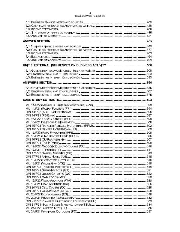 122 Business O-Level/IGCSE Paper-2 Topical Workbook