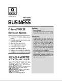 124 Business O-Level/IGCSE Revision Notes Series