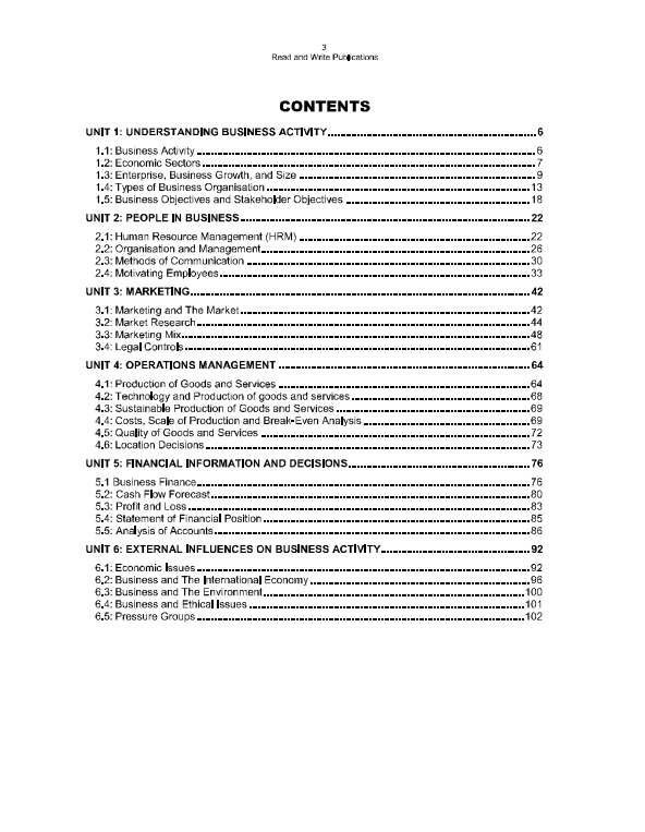 124 Business O-Level/IGCSE Revision Notes Series