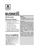 135 Business AS/A-Level Revision Notes