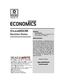 145 Economics O Level / IGCSE Revision Notes Series By Zain Mushtaq 2281/0455