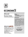 161 Economics As Level Revision Notes Series By Zain Mushtaq