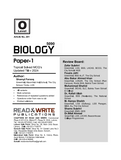 201 O Level Biology Paper 1 MCQ's Topical Worked Solutions
