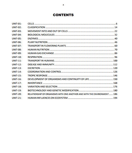 207 O Level Biology Notes