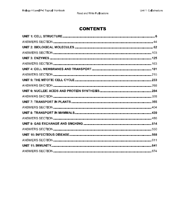 212 Biology A Level Paper 2 Topical workbook