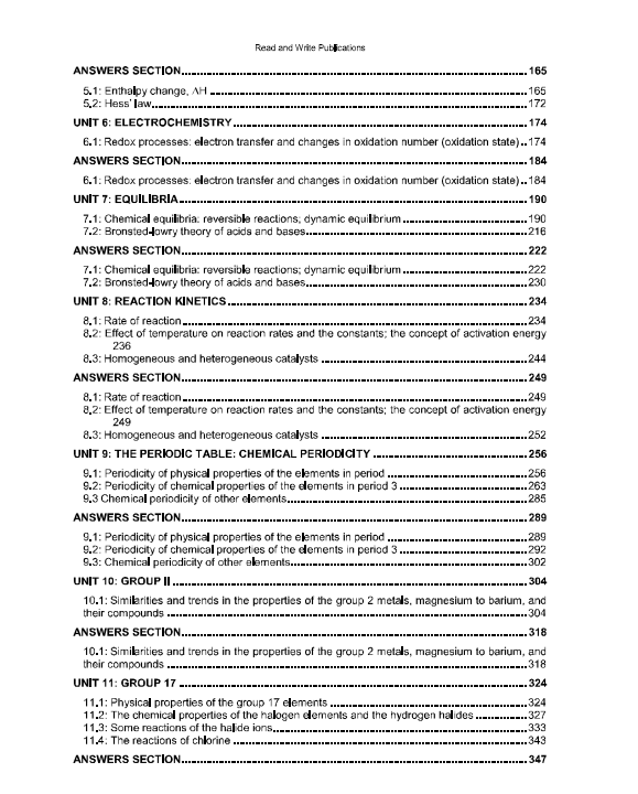 232 Chemistry A Level Paper 2 Topical Workbook with Mark Scheme