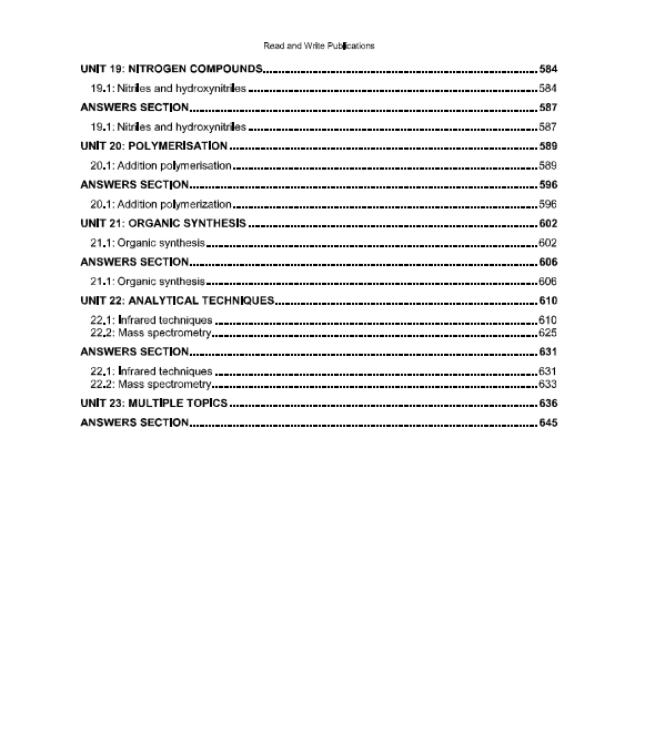 232 Chemistry A Level Paper 2 Topical Workbook with Mark Scheme