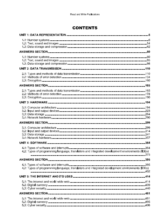 241 Computer Science O Level/IGCSE Paper-1 Topical Workbook