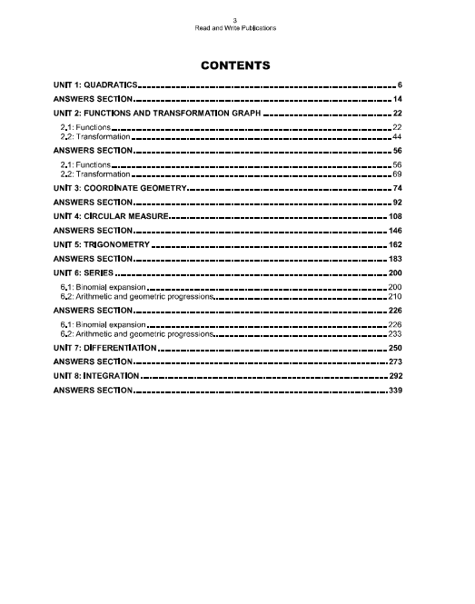 271 Mathematics A-Level Paper-1 Topical Past Papers