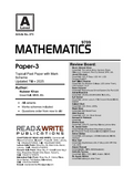 273 Mathematics A Level Paper 3 Topical Past Paper