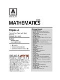 274 Mathematics A Level Paper 4 (M1) Topical Past Papers