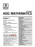 381 Add Mathematics O Level Paper-1 Topical Workbook By Editorial Board