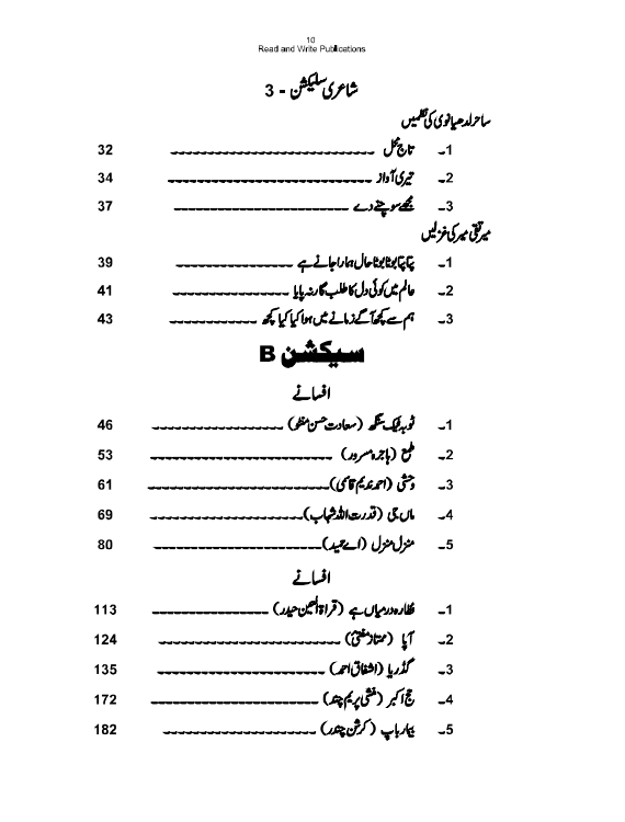 450 Urdu A level books Barge Noo (Matan) A Level Notes
