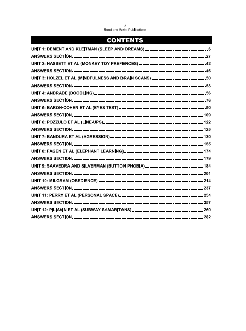 511 Psychology A Level Paper 1 Topical Workbook