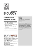 705 Biology O-Level/IGCSE Revision Notes Series by Iqra Ali