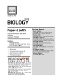 706 Biology IGCSE Paper-6 (ATP) Topical Workbook with Mark Scheme