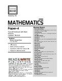 734 Mathematics IGCSE Paper-4 (Extended) Topical Workbook