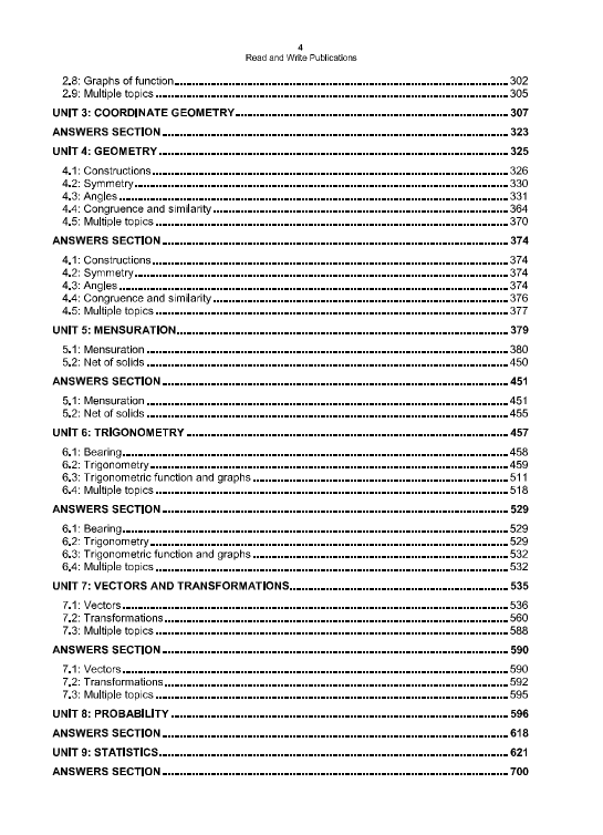 734 Mathematics IGCSE Paper-4 (Extended) Topical Workbook