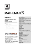 271 Mathematics A-Level Paper-1 Topical Past Papers