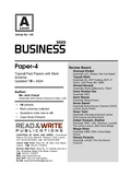 140 Business Studies A Level Paper-4 Topical Past Papers with Mark Scheme