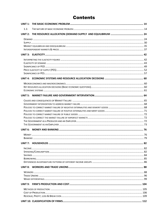 143 Economics O Level/IGCSE Level Revision Notes Series By Imran Latif