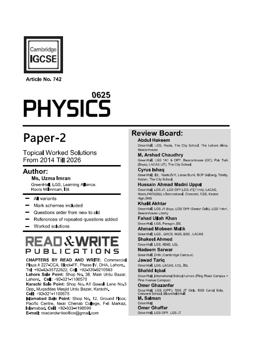 742 Physics IGCSE Paper-2 Topical Past Papers
