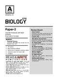 212 Biology A Level Paper 2 Topical workbook