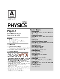 291 Physics A Level Paper-1 Classified/Topical Solved MCQs