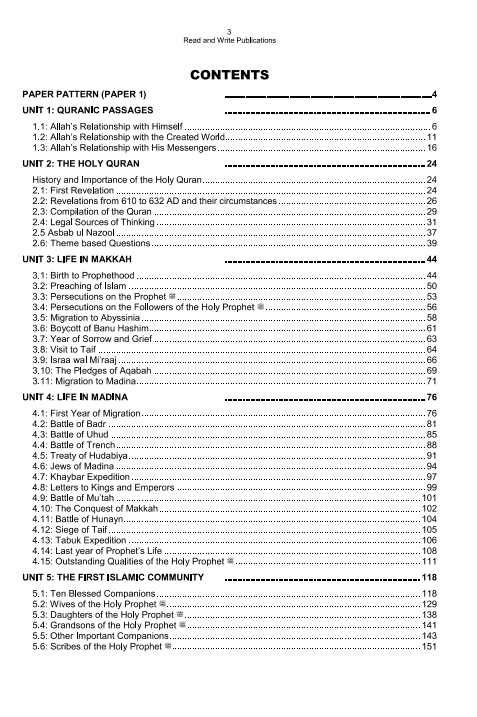 409 Islamiyat O Level/IGCSE Paper 1 Revision Notes Series