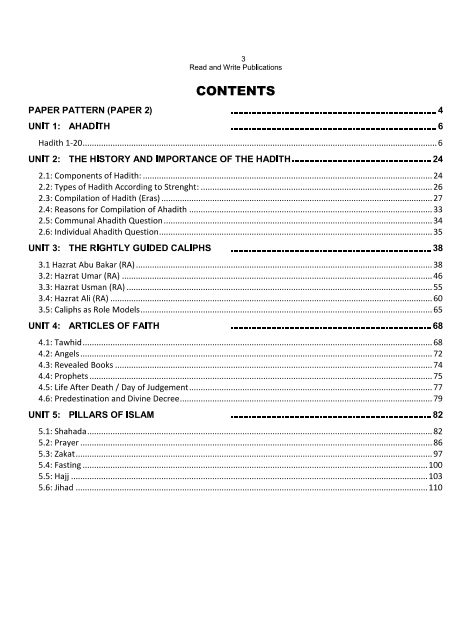 410 Islamiyat O Level/IGCSE Paper-2 Revision Notes Series