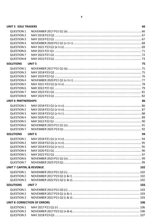 112 Accounting AS Level Paper 2 Topical Worked Solutions