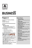 140 Business Studies A Level Paper-4 Topical Past Papers with Mark Scheme