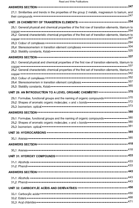 234 Chemistry A Level Paper 4 Topical Workbook and Past Papers