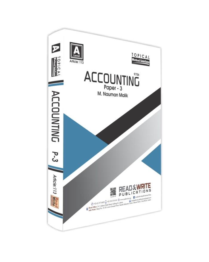 113 Accounting AS Level Paper 3 Topical/Yearly Past Papers